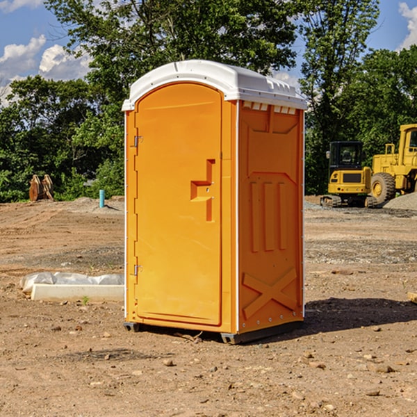 can i customize the exterior of the portable restrooms with my event logo or branding in Brownville